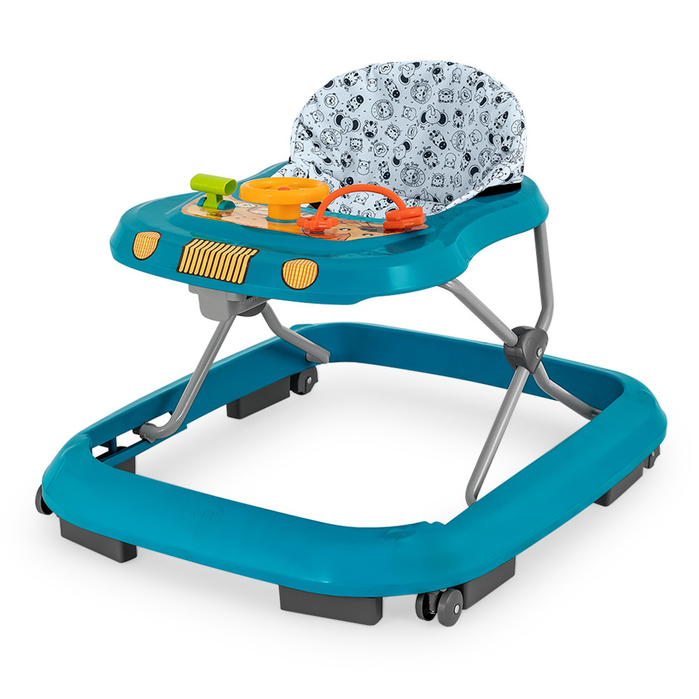 Andador Infantil Musical Disquinho Andajar Brinquedo com freio Safari ll Azul Tutti Baby em Oferta na Shopee