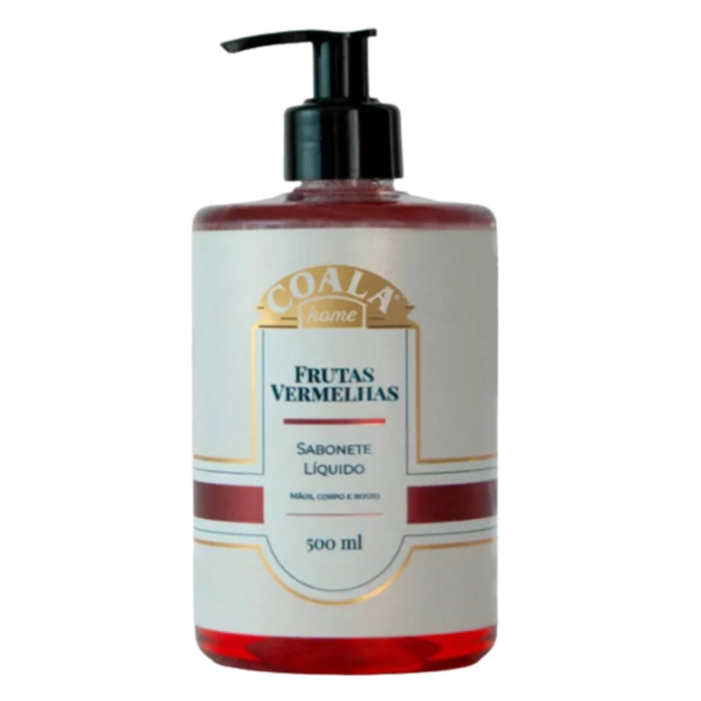 Sabonete Liquido 500ml  Frutas Vermelhas Coala - Mãos, Corpo e Rosto em Oferta na Shopee