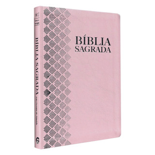 Bíblia Sagrada | ARC | Letra Normal | Capa Luxo Rosa Claro em Oferta na Shopee