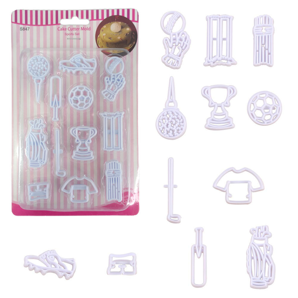 Kit Cortador Marcador de Esportes Futebol Golfe para Pasta Americana Biscuit - Confeitaria e Artesanato