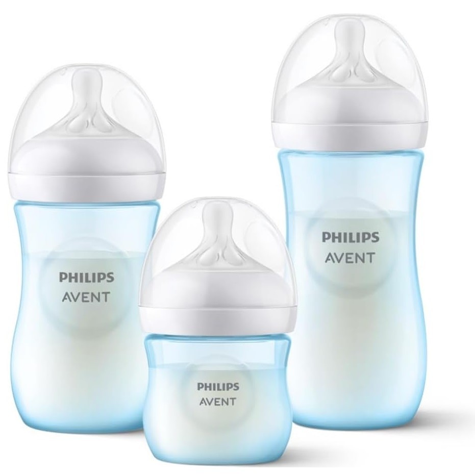 Kit 3 Mamadeiras 3.0 Pétala Anti-Cólica 125ml 260ml 330ml Azul - Avent