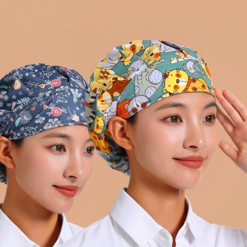 31 Cores Chapéu de trabalho respirável Chapéu de cozinheiro Chapéu de cozinheiro Enfermeira Anti-pó em Oferta na Shopee