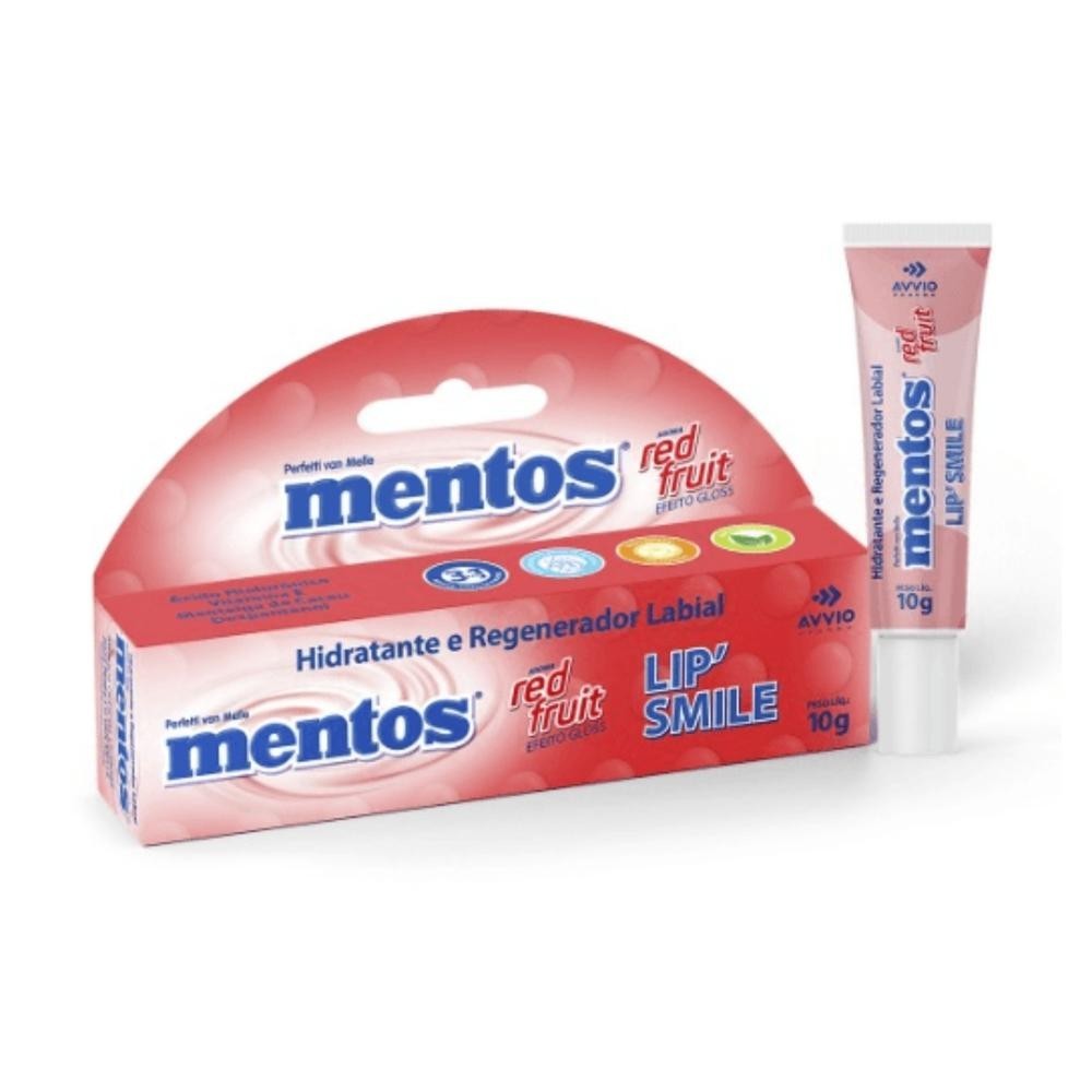 Hidratante e Regenerador Labial Lipsmile Mentos Red Fruit 10g