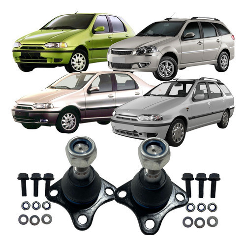 02 Pivô Bandeja Dianteiro Nakata Fiat Palio Week Siena