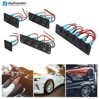 DIGIFOUNDER 12V/24V 1-5 Gangue Universal RV Painel De Interruptor De Comutação De Caminhão USB Barco De Carro Marine Blue Red LED Acessórios De Estilo Rocker K1R1 em Oferta na Shopee