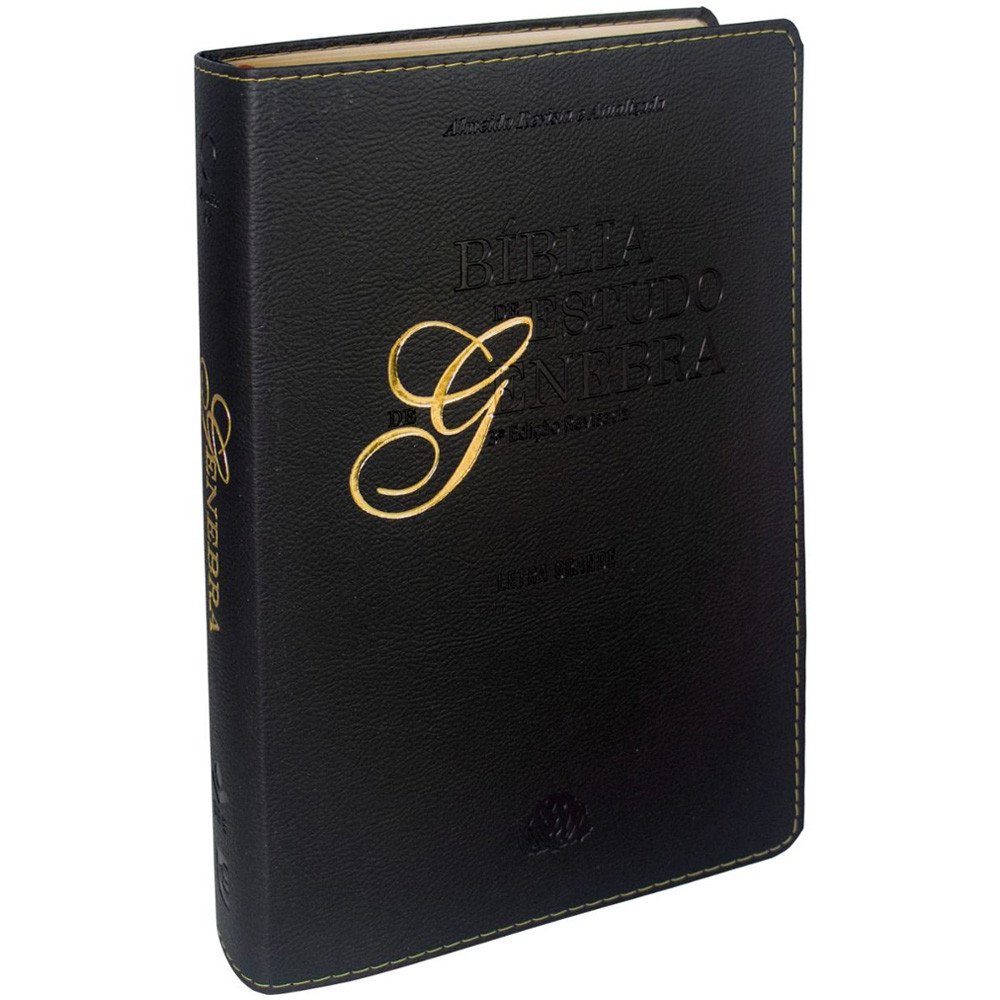 Bíblia de Estudo de Genebra | Letra Grande | ARA | Preta em Oferta na Shopee