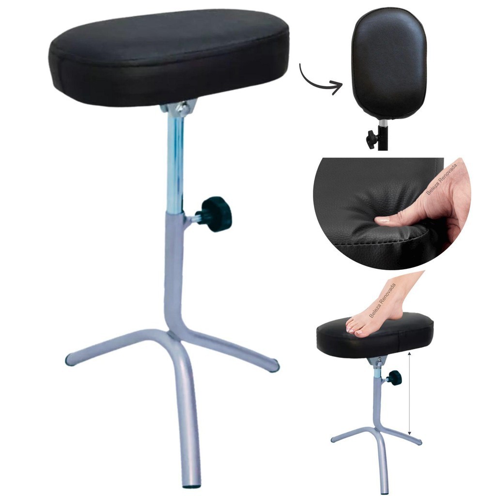 Apoio De Pé Desmontável - Parapé Tripé Pedicure 
