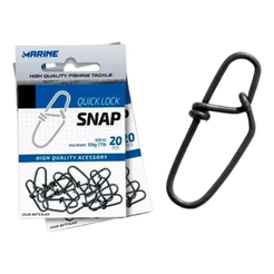 Snap De Pesca Quick Lock N°0 12kg 25lb Cart. 20pçs Marine