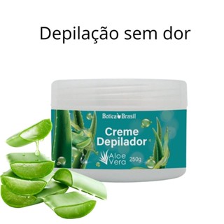 Creme Depilador sem dor com Aloe Vera  250g em Oferta na Shopee