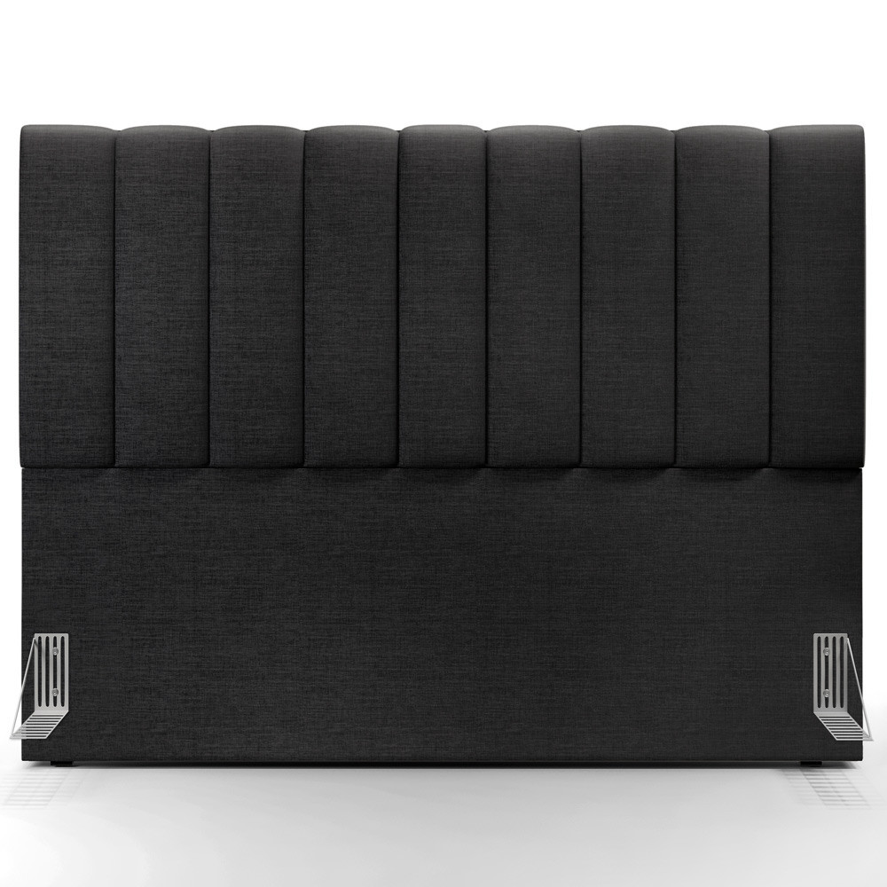 Detalhes do Cabeceira Cama Box Queen 160 cm Dália W01 Linho Chumbo - Lyam Decor