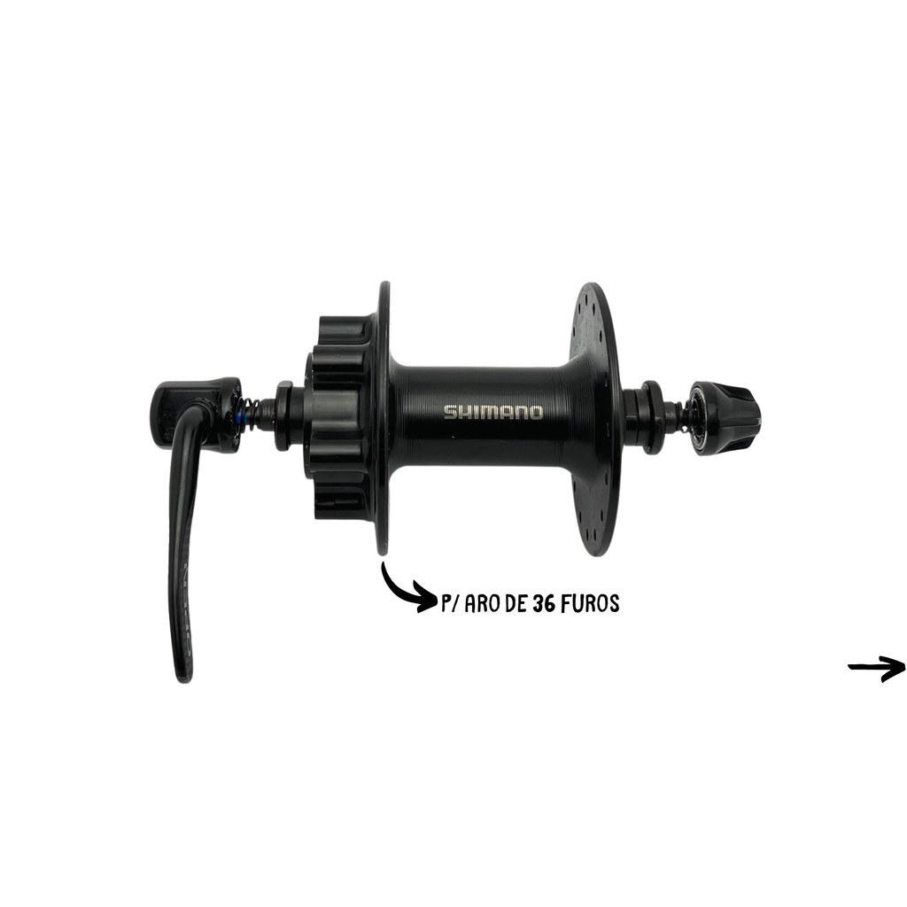 CUBO DIANTEIRO SHIMANO TOURNEY TX HB-TX506 36F P/ ROTOR 6 PARAFUSOS C/BLOCAGEM
