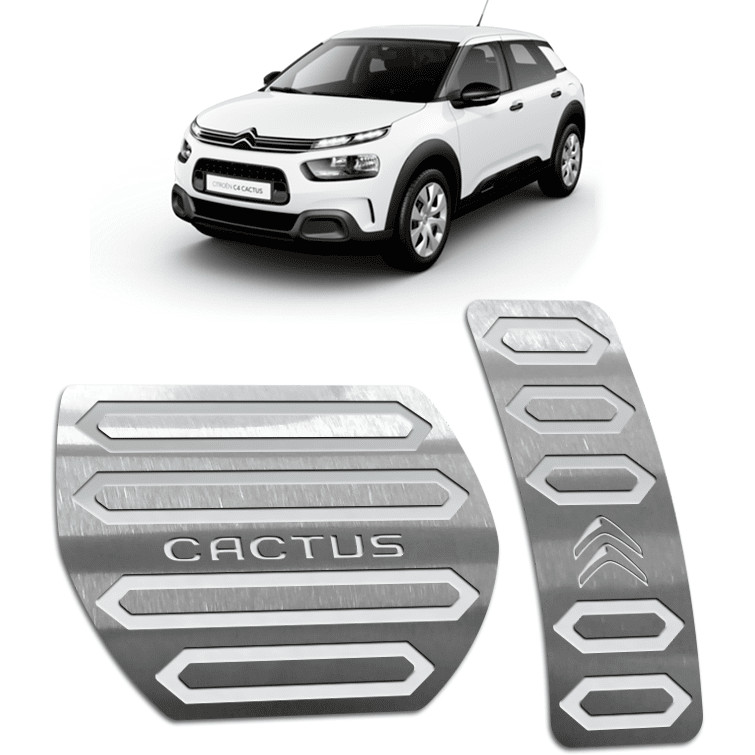 Pedaleira C4 Cactus 19/.. Automático Aço Inox - Não fura o pedal em Oferta na Shopee