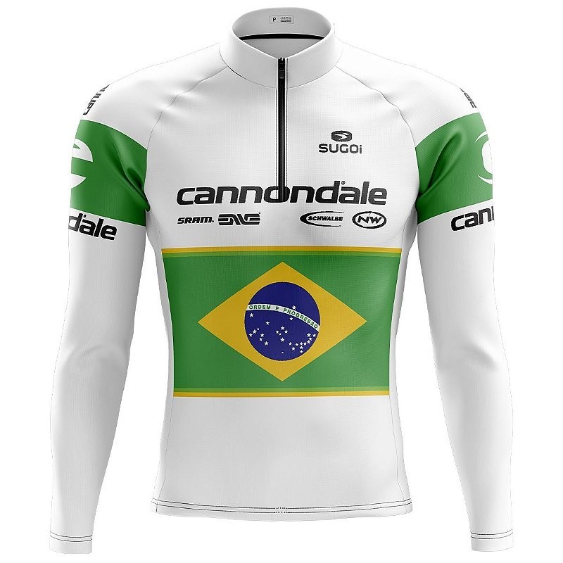 Camisa Ciclismo Camiseta Ciclista Masculina Manga Longa Cannondale Brasil