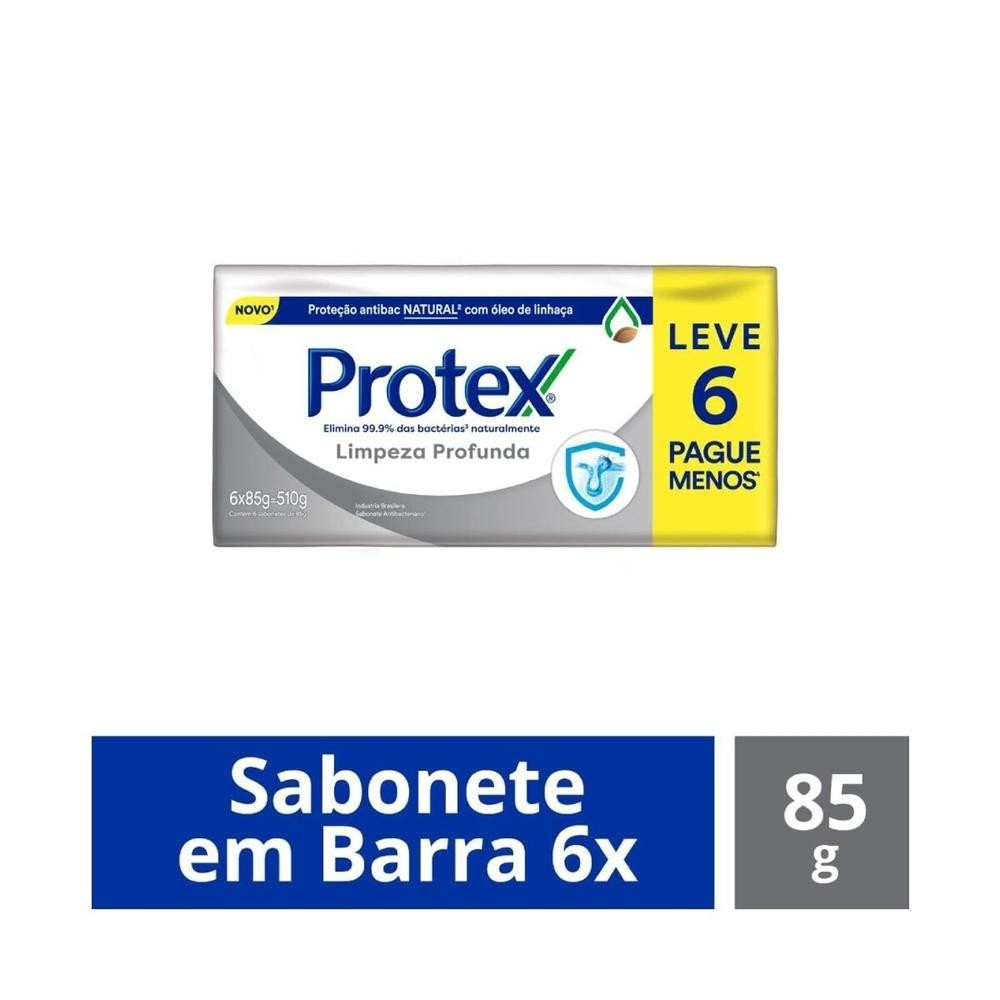 Sabonete em Barra Protex Limpeza Profunda 85g Leve 6 Pague Menos