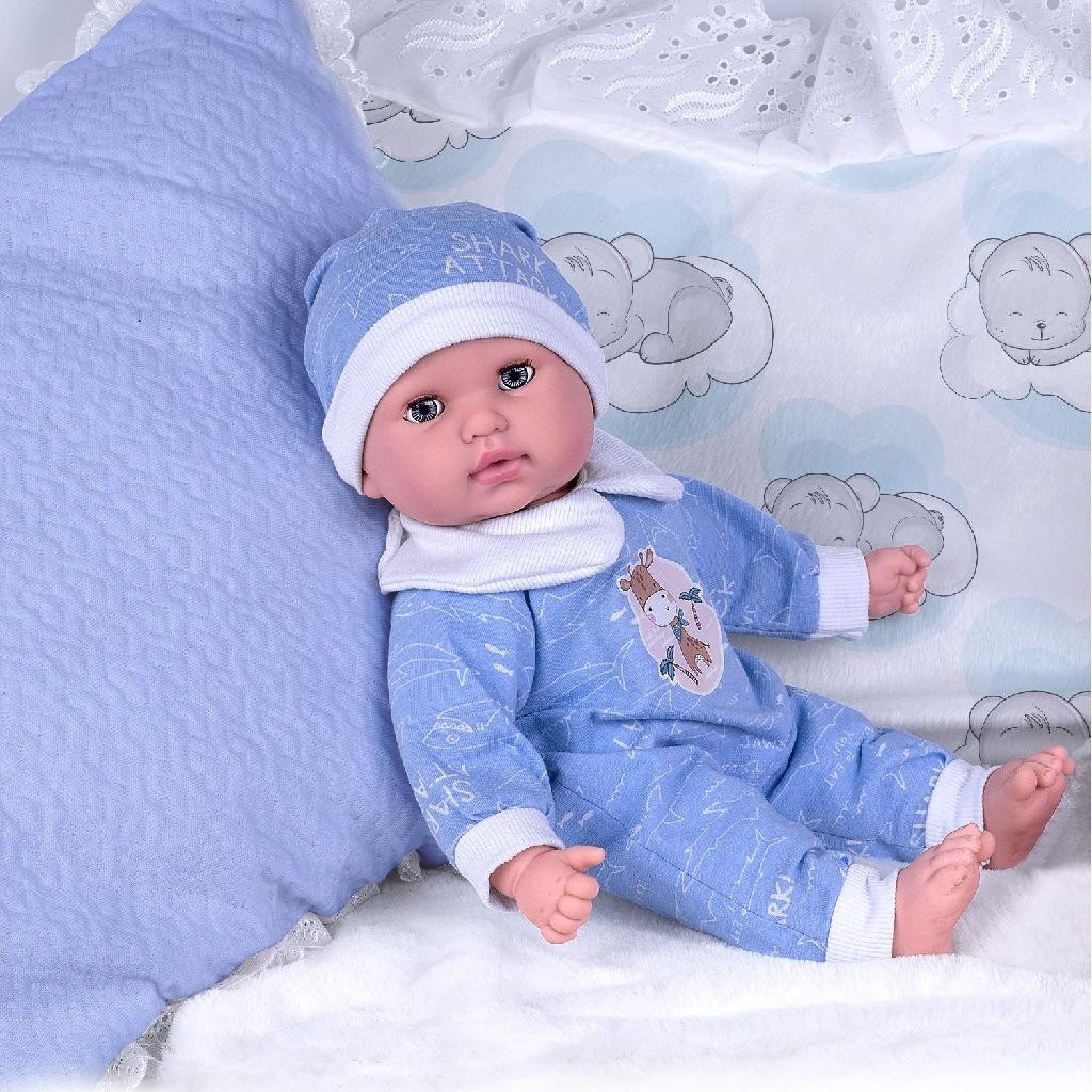 Boneco Bebê Reborn Menino Abre e Fecha os Olhos Te Amo - Super Toys