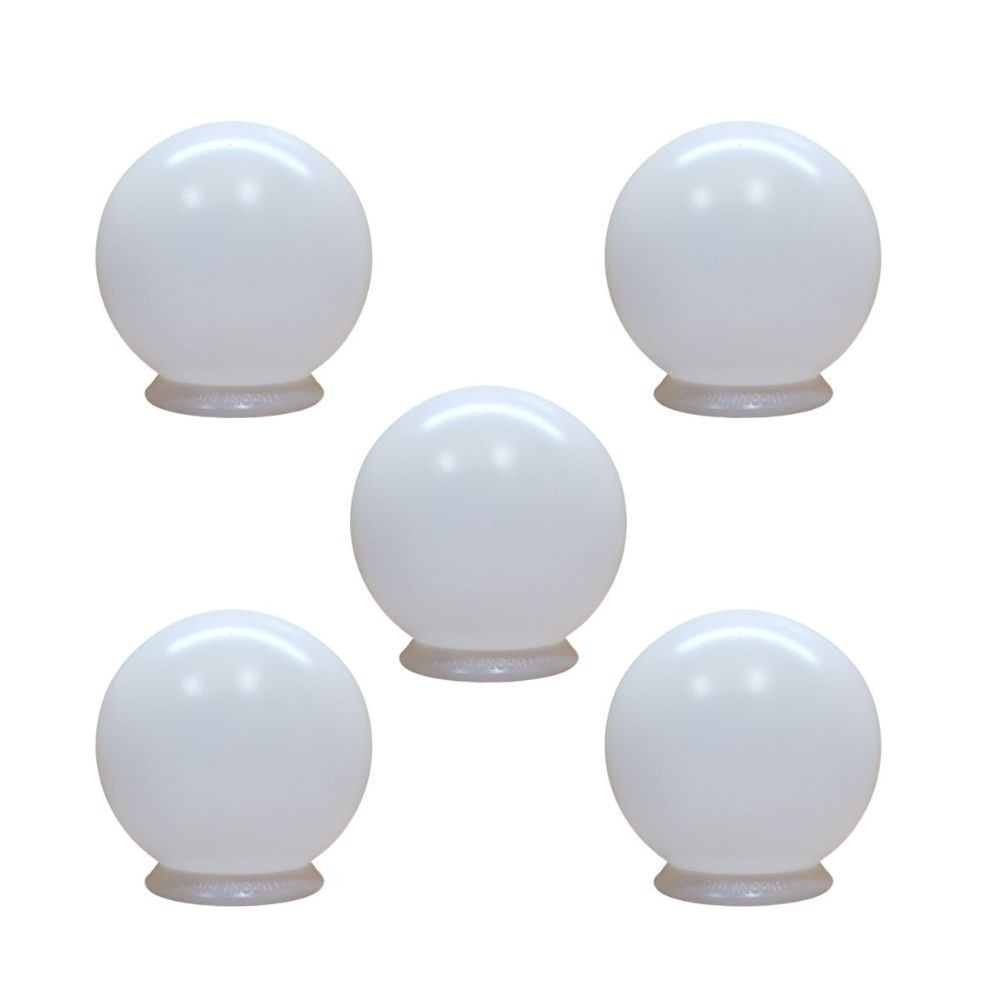 Kit Com 5 Globos Bolinha Para Ventilador De Teto ou Lustre com Boca de 10 cm