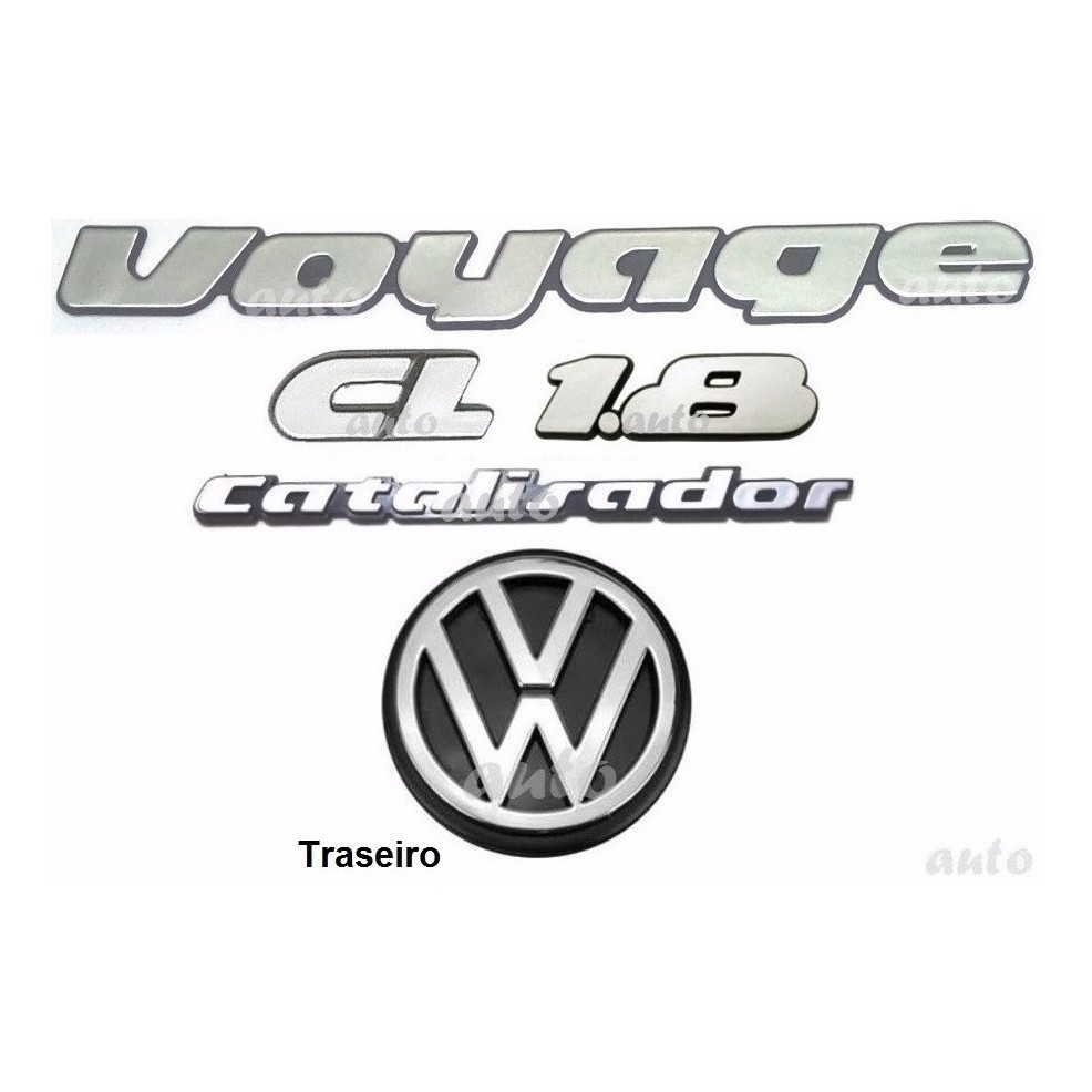 Emblema Voyage Cl 1.8 Catalisa. + Vw Mala - Quadrado 91 À 96