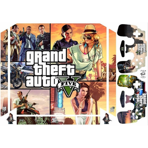 Adesivo Ps4 Skin Gta V Console E Controle