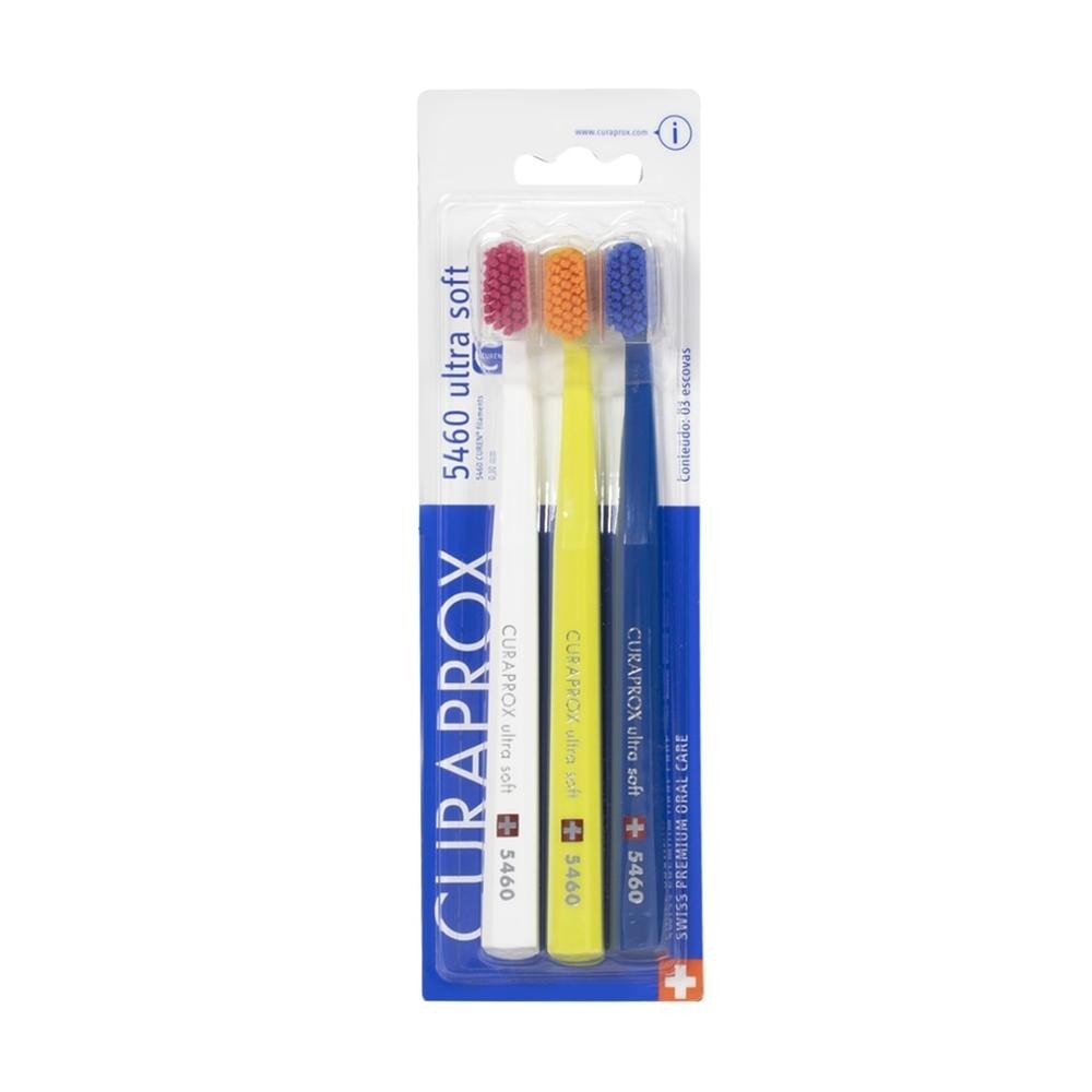 Escova Dental Curaprox 5460 Ultra Soft 3 Unidades Cores Sortidas em Oferta na Shopee
