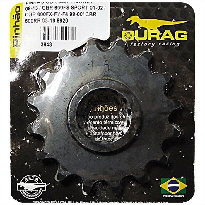 Pinhão - Honda CB600 Hornet a partir 08 - CBR600 99-16 - 16 Dentes