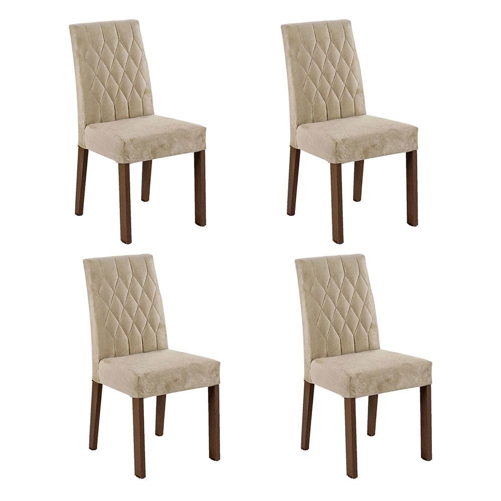 Kit 4 Cadeiras de Jantar 4256 Rustic/Imperial Madesa - Home & Living