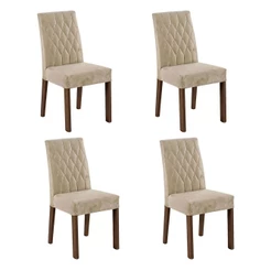 Kit 4 Cadeiras de Jantar 4256 Rustic/Imperial Madesa
