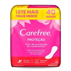 Carefree Protetor Diário Proteção Original Com 40 Unidades
