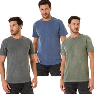 Camisetas Stonadas trio - masculina - tamanhos variaveis - kit com 3 em Oferta na Shopee