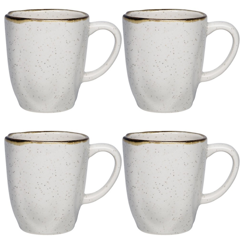 Conjunto Jogo 4 Canecas Xícara Porcelana Oxford Ryo Maresia Cor Areia 260 ml em Oferta na Shopee