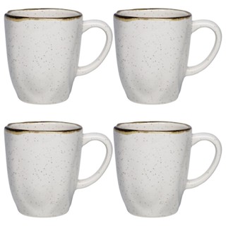 Conjunto Jogo 4 Canecas Xícara Porcelana Oxford Ryo Maresia Cor Areia 260 ml em Oferta na Shopee