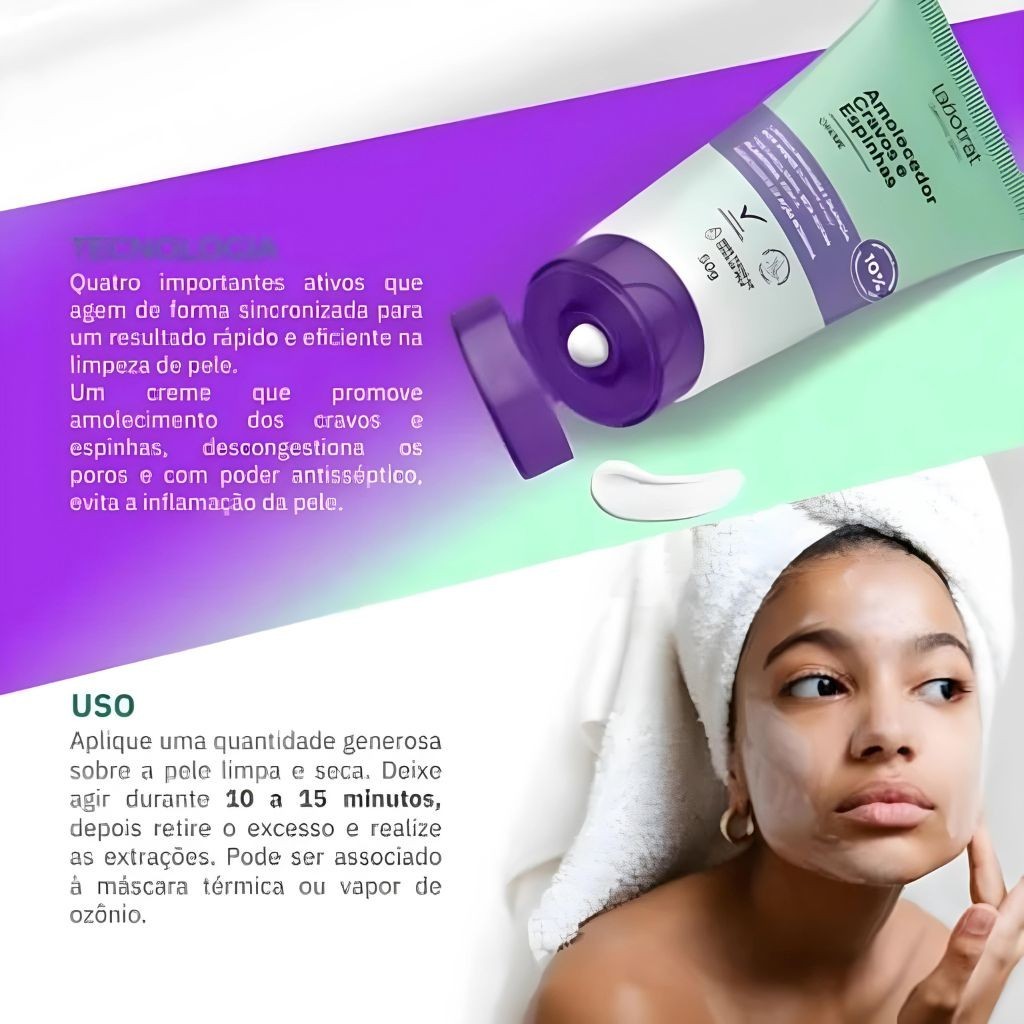 Creme Amolecedor de Cravos e Espinhas Labotrat 50g - Dermo Skin