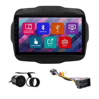 Kit Multimídia 9 Pol Renegade Since 1941 2015 16 17 A 2023 Espelhamento Android Ios 2 Din Preto Camera Ré em Oferta na Shopee
