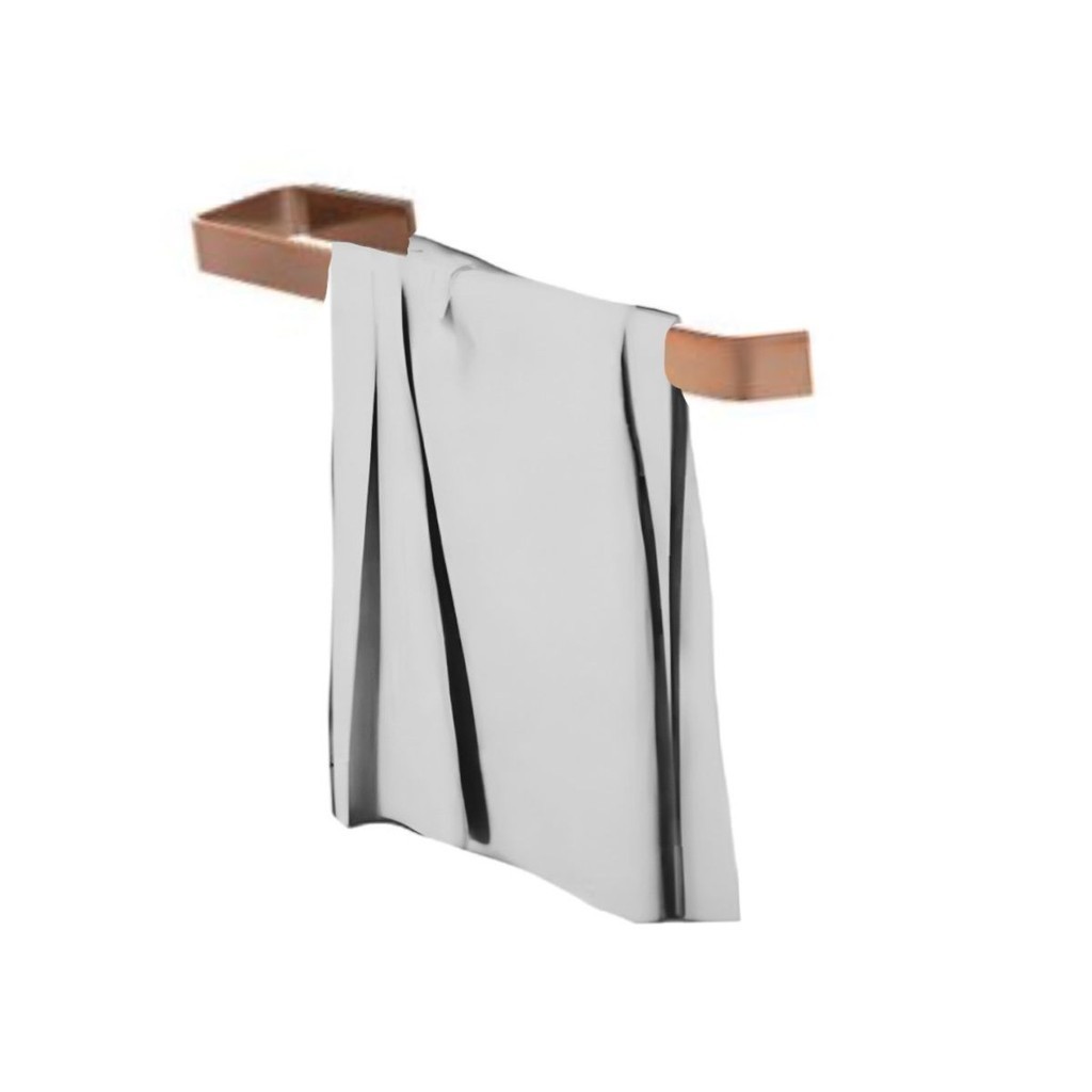 Porta Toalha Rosto para Banheiro Quadrado Rose Gold
