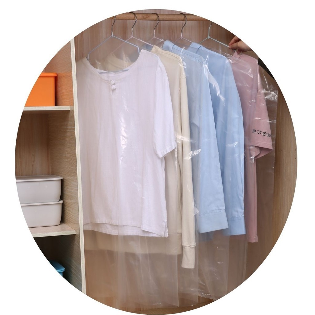 Kit 10/30/50 Saco Capa Protetora Roupa Plástico Lavanderia Organizador Cabide Loja 60X90
