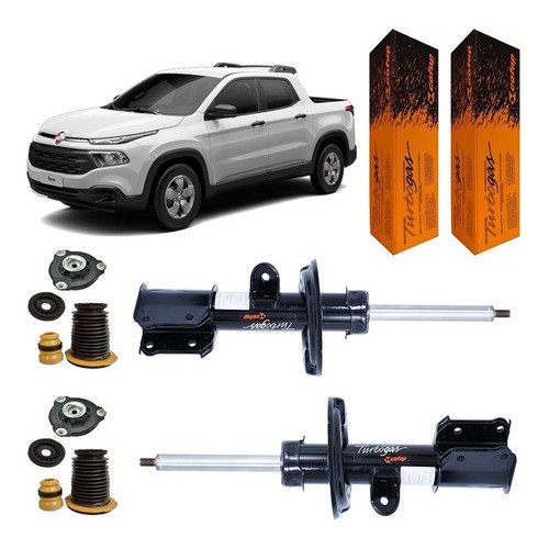 Par Amortecedor Dianteiro Original Cofap + Kits Fiat Toro 1.8 2.4 2016 a 2021