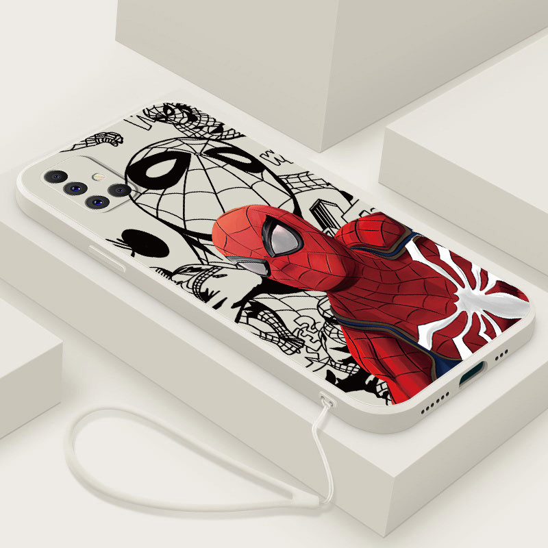 Samsung Galaxy A71 A51 4G A11 A31 A21s A02 M02 A03 Capa De Silicone Do Homem-Aranha Flexível Durável Com Design Cômico P em Oferta na Shopee