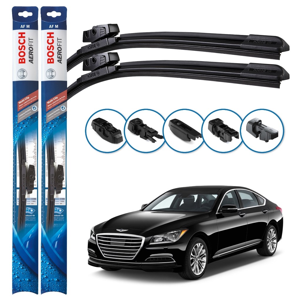 Par de Palhetas Limpador Parabrisa Multiclip Original Bosch Hyundai Genesis 2011 A 2016