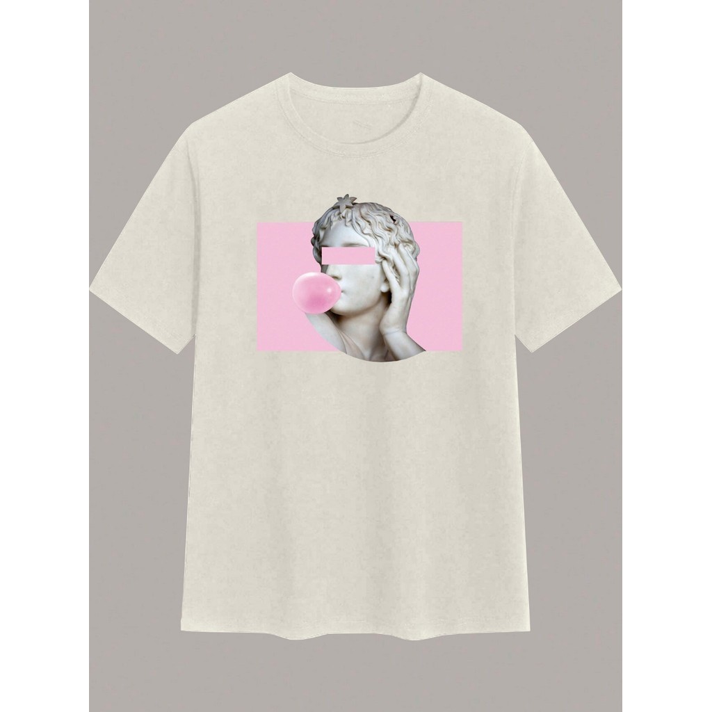 Camiseta Oversized Casual Academia Blusa Streetwear Tecido Confortavel T Shirt Moderna Camisa