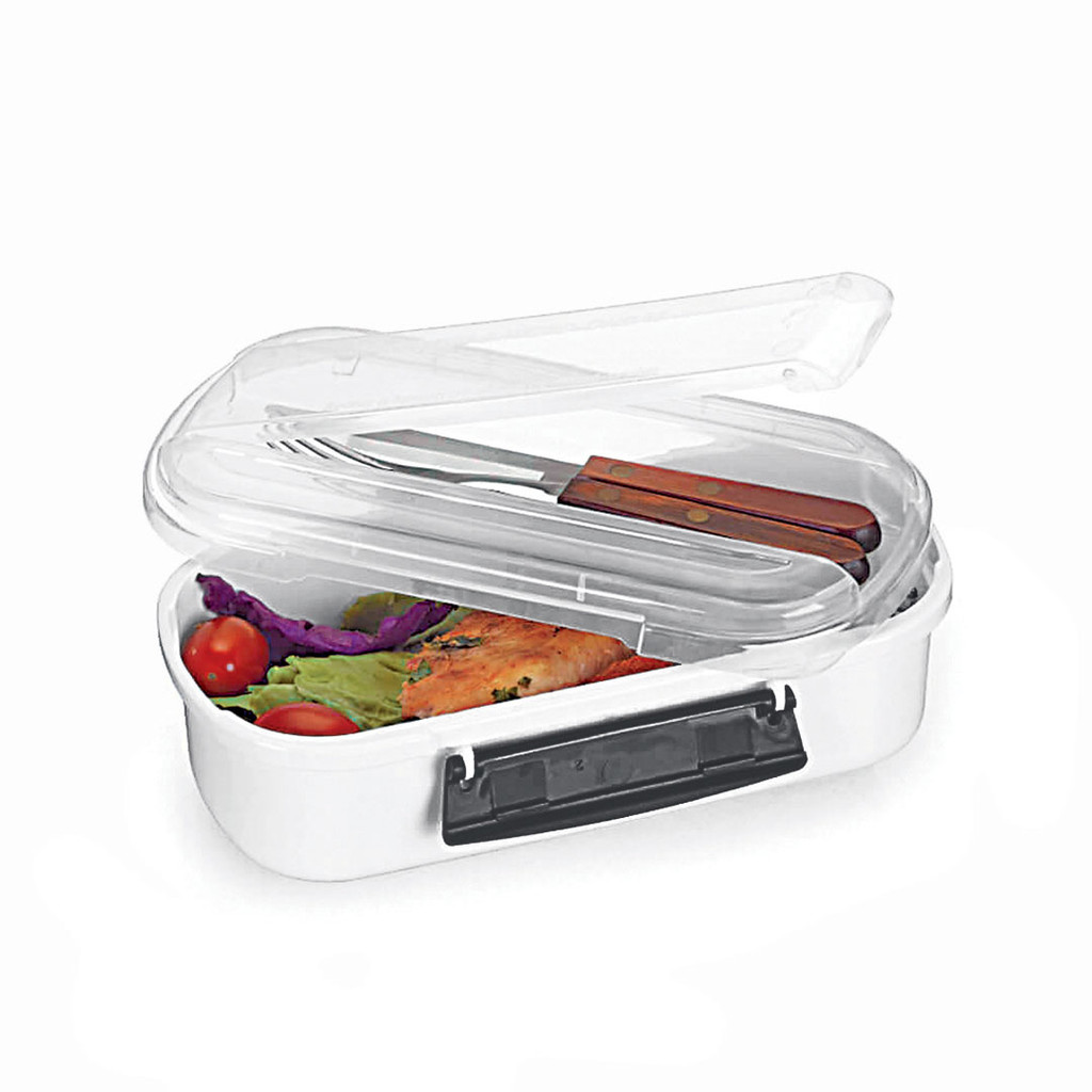 Pote Organizador Marmita com Porta Talheres 715 ml para Mantimentos e Alimentos Cozinha Organizada