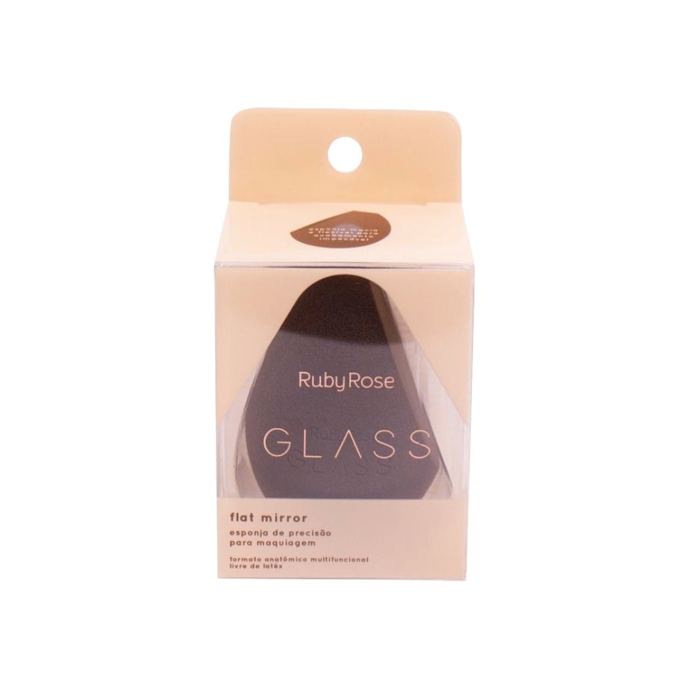 Esponja De Maquiagem Flat Mirror Glass Ruby Rose HBS06 em Oferta na Shopee