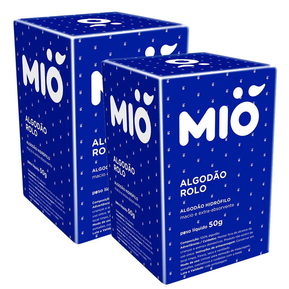 Algodão Mió Rolo Hidrófilo 50g | Kit com duas unidades em Oferta na Shopee