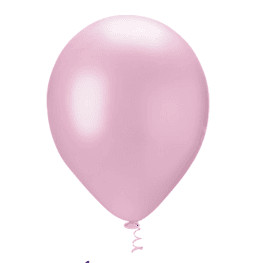 BALAO PEROLA REDONDO - PIC PIC N°09 - ROSA CANDY - Pacote com 50 unidades.