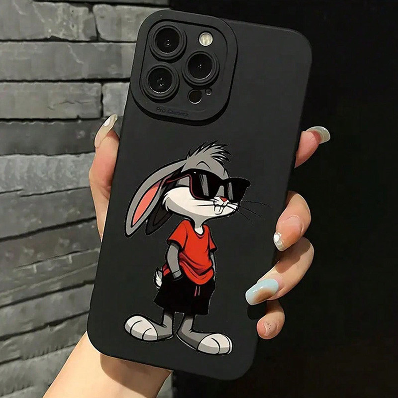 Bonito Dos Desenhos Animados Colorido Coelho Caso Para iPhone 16 15 14 13 12 11 Pro Max 16E X XS XR 7 8 Plus SE2 Capa Ma em Oferta na Shopee