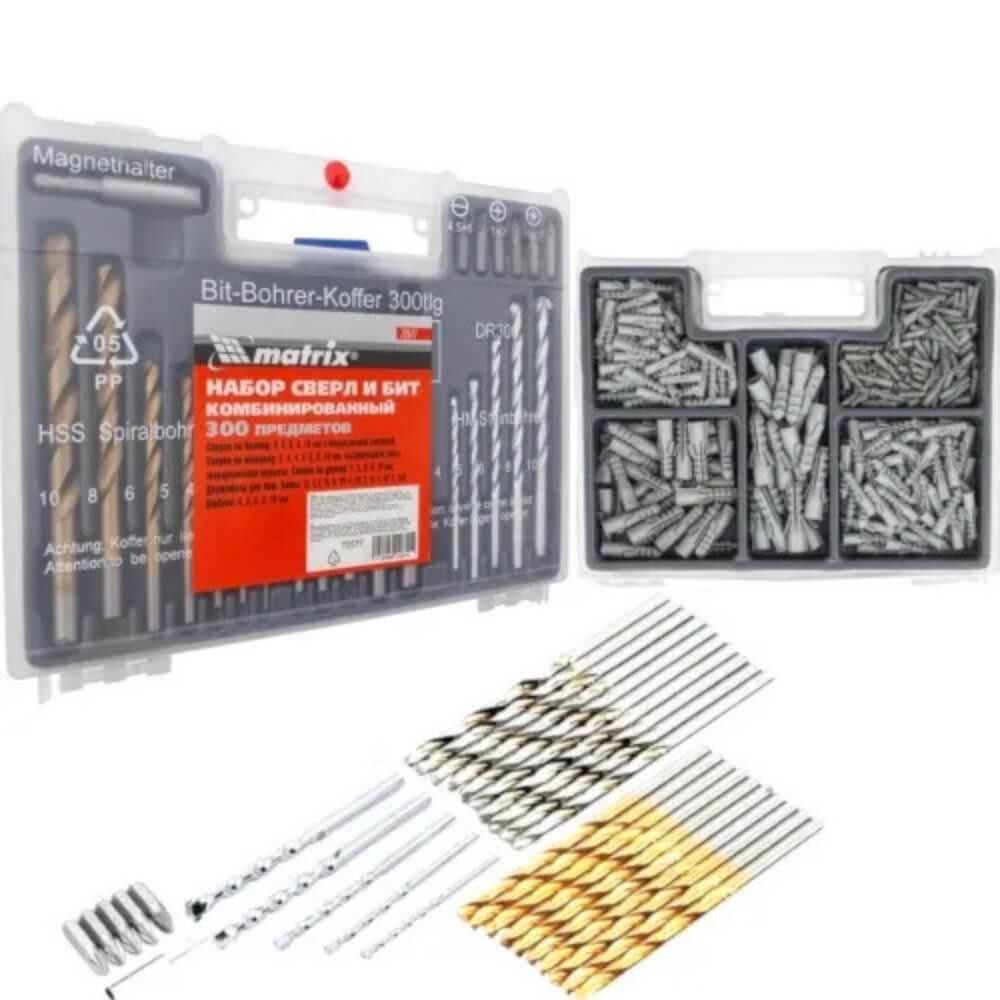 Jogo de Brocas Bits e Buchas com 300 peças 725779 MTX em Oferta na Shopee