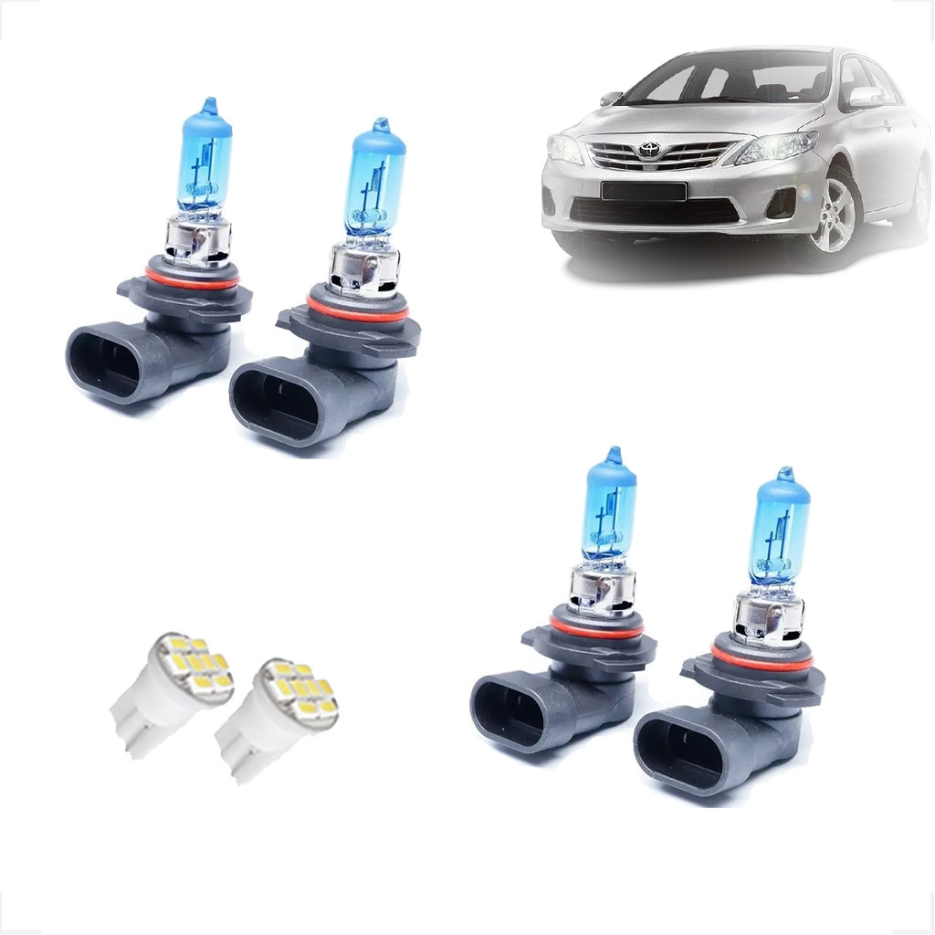 Kit de Lâmpadas Halógena Super Branca Farol Baixo H11 e Milha H11 para Corolla 2015 2016 2017 2018 2019 2020