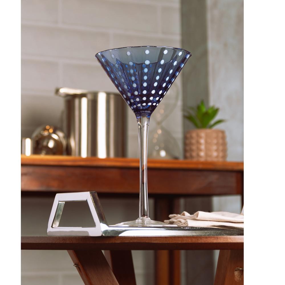 2 Taças para Martini Orquídea 220ml Azul Vidro Wolff em Oferta na Shopee