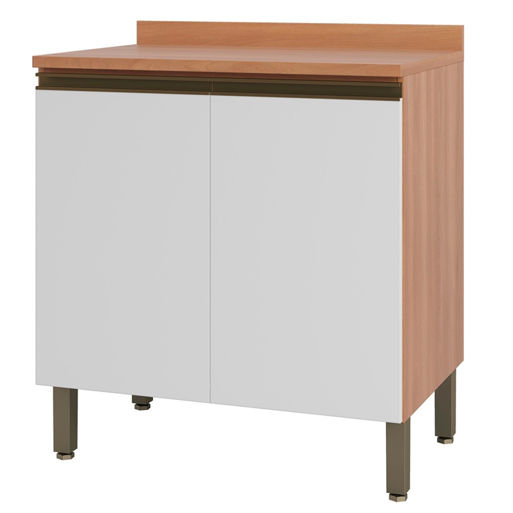 Balcão Telasul Macadâmia 800MM Com Tampo 2 Portas em Oferta na Shopee