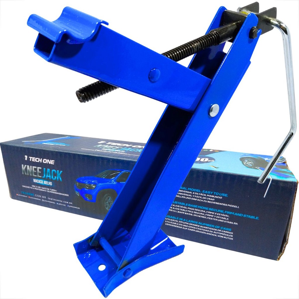 MACACO TIPO JOELHO MODELO UNIVERSAL PARA CARROS 600 KG POPULAR RESISTENTE AZUL TECH ONE