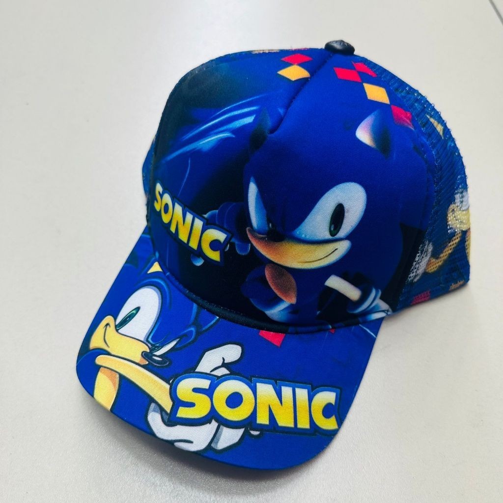 BONÉ INFANTIL E JUVENIL DE TELINHA SUBLIMADO DO SONIC