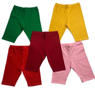 Kit 5 bermuda cotton infantil menina - short cor lisa em Oferta na Shopee